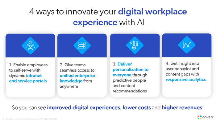 4 ways Coveo innovates digital workplace experience with AI
